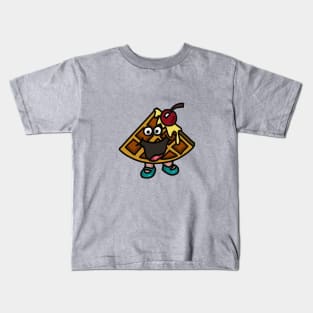 Waffling Waffle character Kids T-Shirt